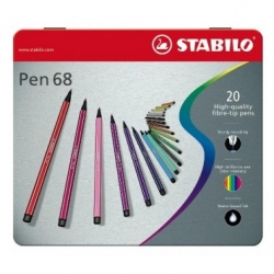 PENNARELLO PEN 68 SCATOLA METALLO STABILO