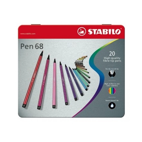 PENNARELLO PEN 68 SCATOLA METALLO STABILO