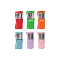 ROTOLO 24 PASTELLI TINTA UNITA + 1 MATITA