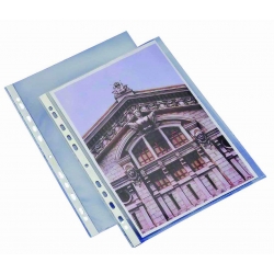 BUSTA A FORATURA UNIVERSALE 22X30 (A4) IN PP LUCIDO PESANTE CONF. 50 BUSTE