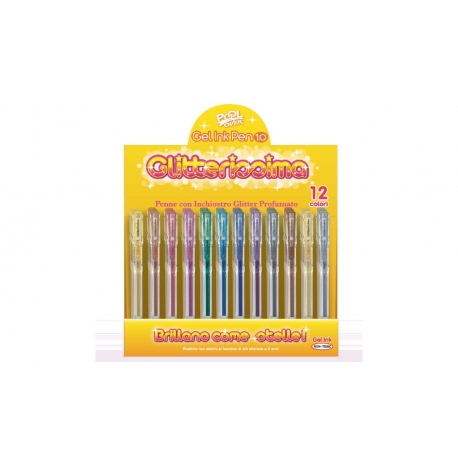 PENNA GLITTER PEN COLORATE CONF. 12 PZ.