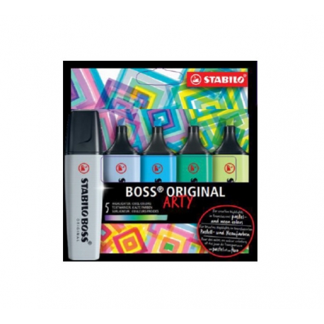 EVIDENZIATORE STABILO BOSS ARTY ASTUCCIO 5 COLORI FREDDI