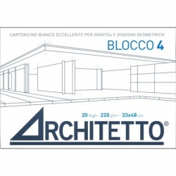 BLOCCO DISEGNO ARCHITETTO 4 24X33 220 GR. LISCIO