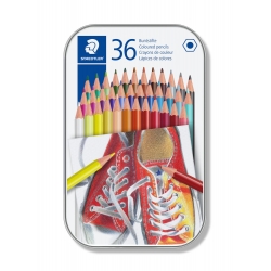 SCATOLA METALLO MATITE COLORATE STAEDTLER 36 PZ.