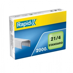 SCATOLA PUNTI RAPID STANDARD 21/4 ACCIAIO 2000 PZ