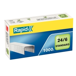 SCATOLA PUNTI RAPID STANDARD 24/6 ACCIAIO 1000 PZ