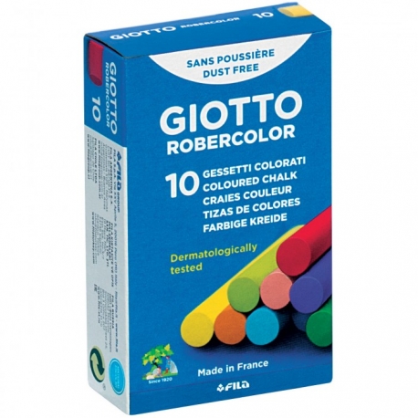 GESSI COLORATI TONDI GIOTTO SCAT.10 PZ FILA COLORATI