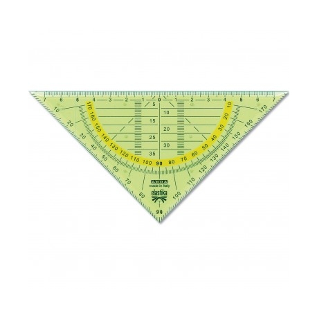 SQUADRA DISEGNO CON GONIOMETRO 45° CM.16 ELASTIKA ARDA